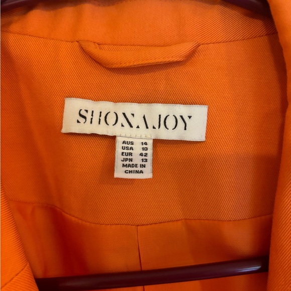 Shona Joy Short Sleeve Blazer Dress, size 10, Orange - Picture 5 of 7